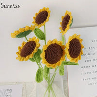Thumbnail for Handmade Crochet Sunflower - ArtGalleryZen