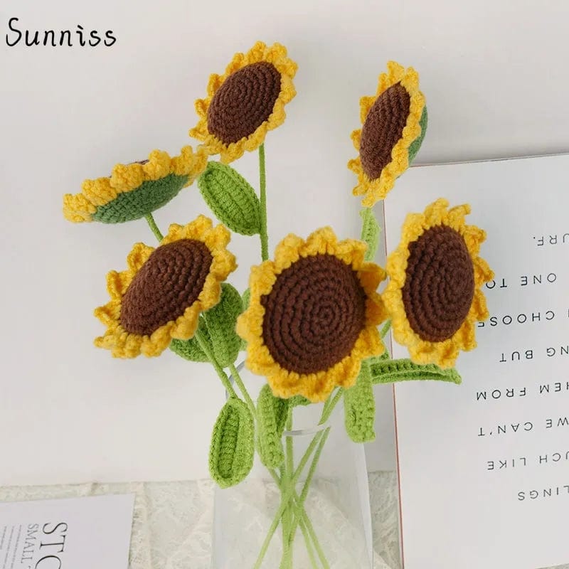 Handmade Crochet Sunflower - ArtGalleryZen