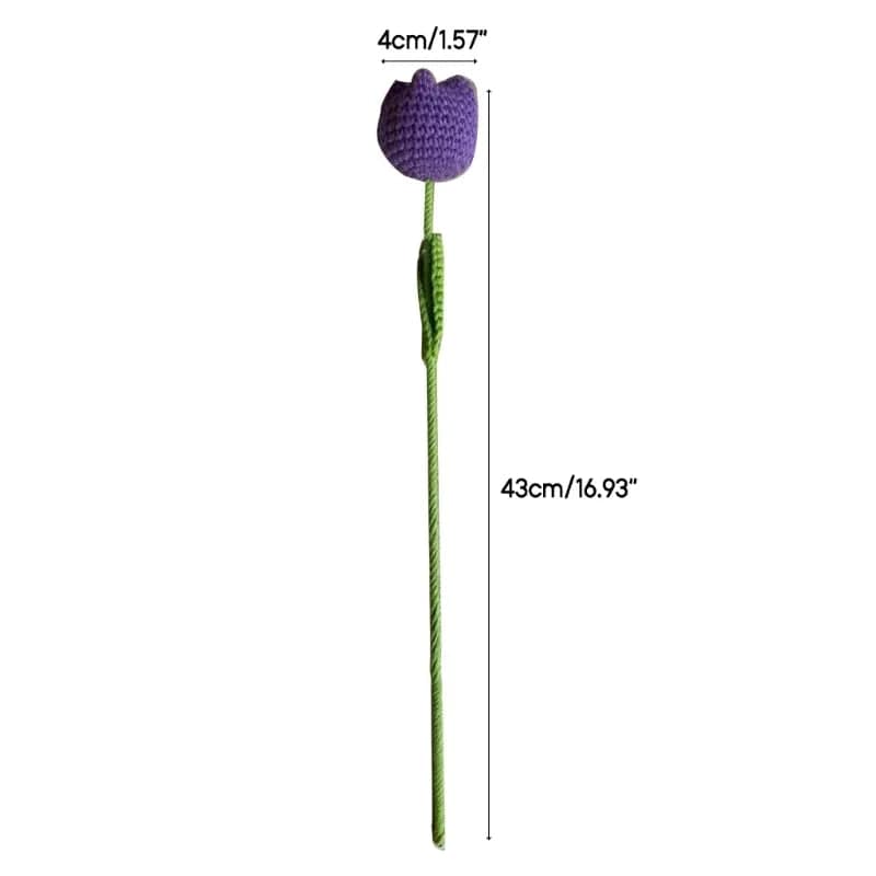 Handmade Crochet Tulip Flower - ArtGalleryZen