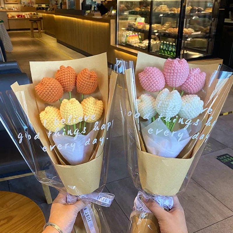 Handmade Crochet Tulip Flower - ArtGalleryZen