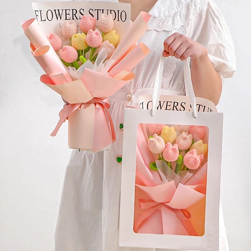 Handmade Crochet Tulip Flower - ArtGalleryZen