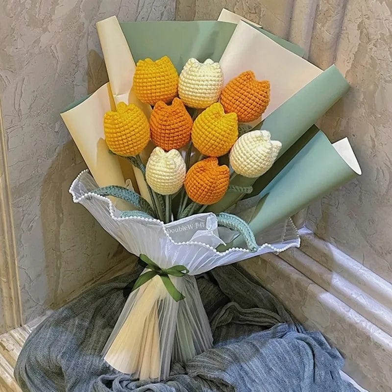 Handmade Crochet Tulip Flower - ArtGalleryZen