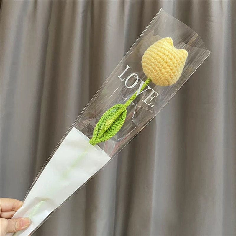 Handmade Crochet Tulip Flower - ArtGalleryZen