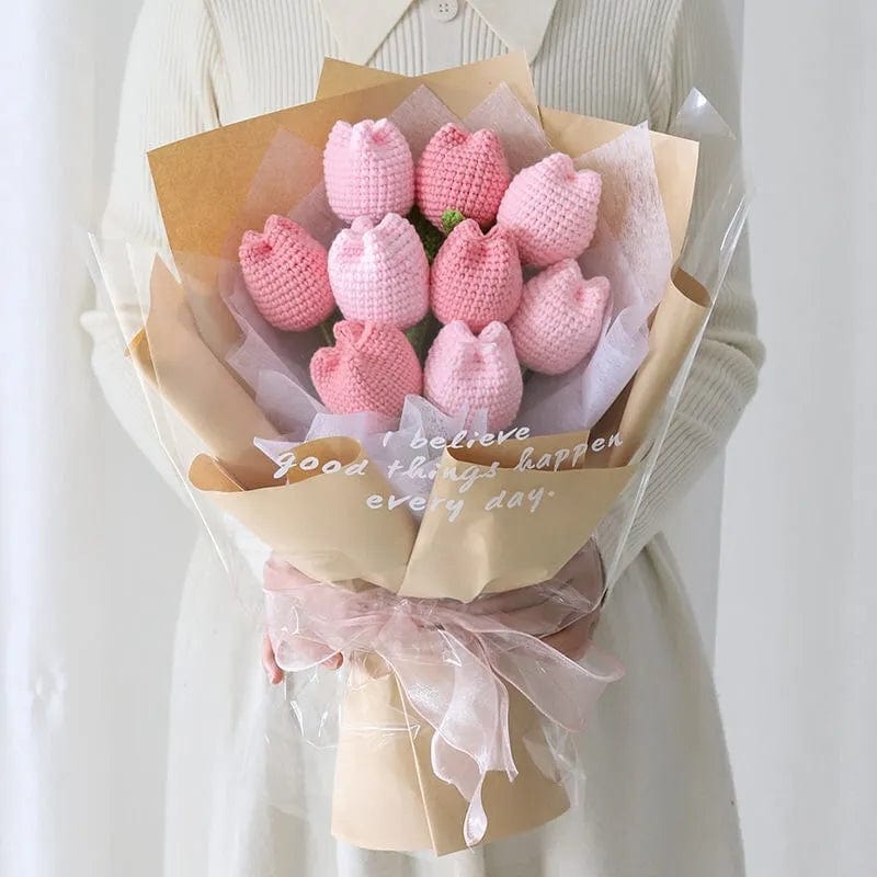 Handmade Crochet Tulip Flower - ArtGalleryZen