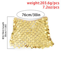 Thumbnail for Handmade Glitter Sequins Patchwork Strappy Nightclub Party Mini Skirt - ArtGalleryZen