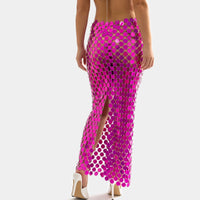 Thumbnail for Handmade Glitter Squamous Sequins Patchwork Long Dress - ArtGalleryZen