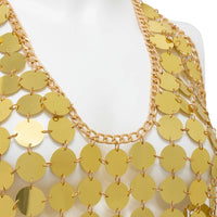 Thumbnail for Handmade Glitter Squamous Sequins Patchwork Nightclub Party Strappy Dress - ArtGalleryZen