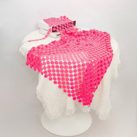 Thumbnail for Handmade Gold Silver Rose Red Glitter Strappy Mirror Sequin Dress - ArtGalleryZen