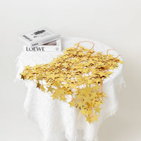 Thumbnail for Handmade Gold Silver Tone Glitter Star Sequins Patchwork Mini Dress - ArtGalleryZen