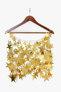 Thumbnail for Handmade Gold Silver Tone Hollow Star Sequins Sleeveless Tank Top - ArtGalleryZen