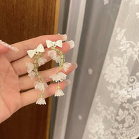 Thumbnail for Handmade Lily Of The Valley Dangle Earrings - ArtGalleryZen