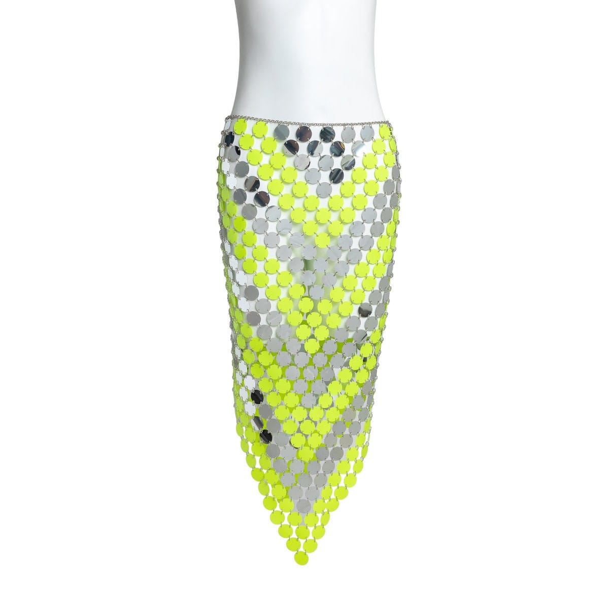 Handmade Rhombic Colorful Glitter Sequins Patchwork Strappy Nightclub Party Skirt - ArtGalleryZen