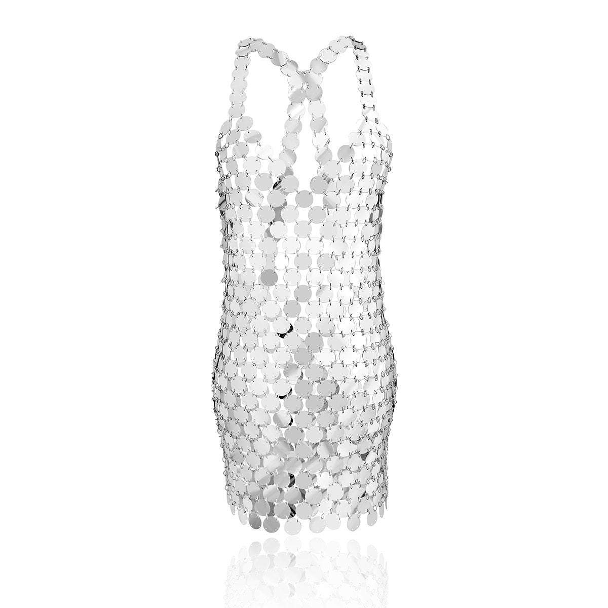 sequin tops and dresses Sequin Party Dress Patchwork Glitter Handmade Sparkle