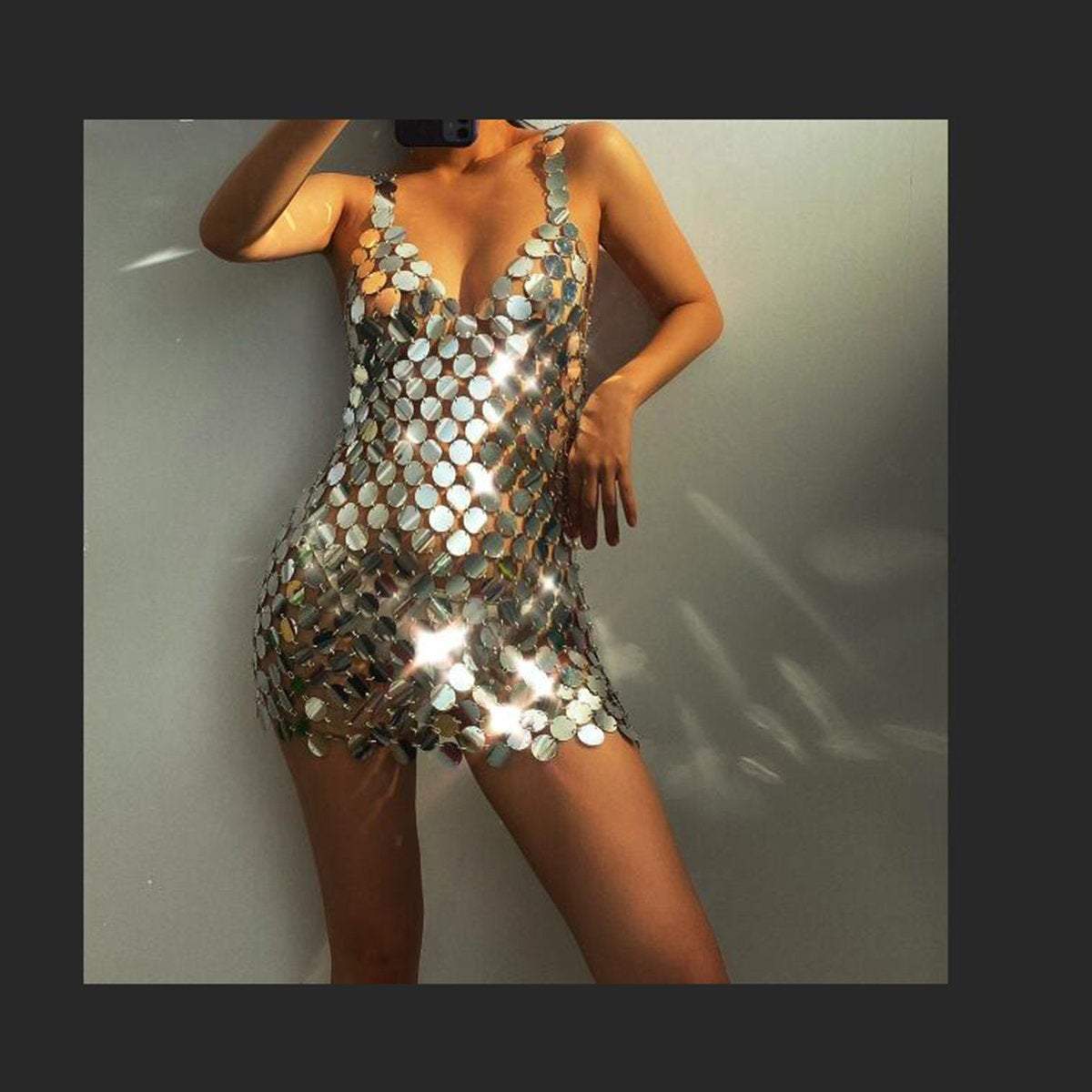 sequin patch dress Sequin Starfish Patch Mini Dress The Ivory Palm