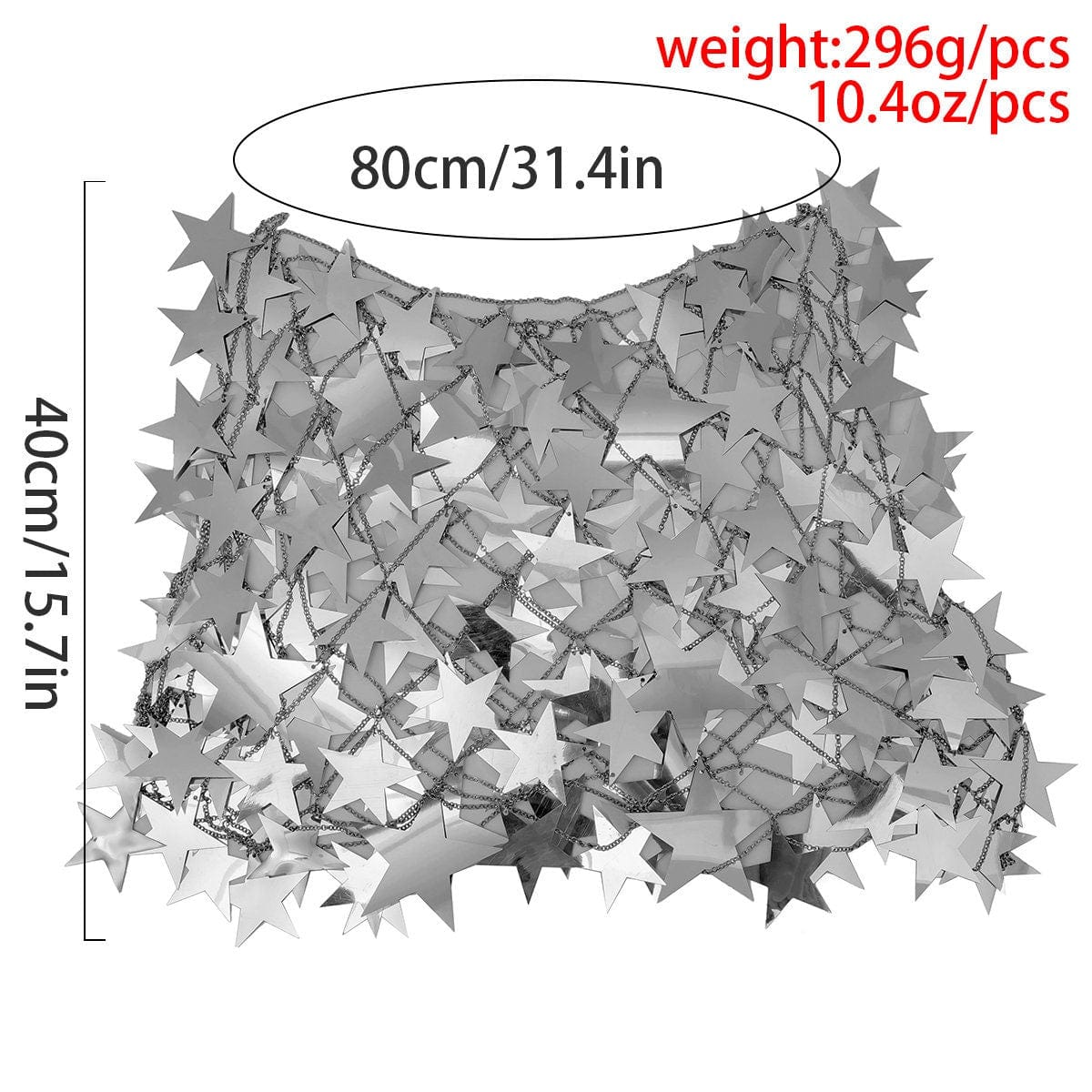 Handmade Squamous Hollow Glitter Star Sequins Strappy Rave Party Skirt - ArtGalleryZen