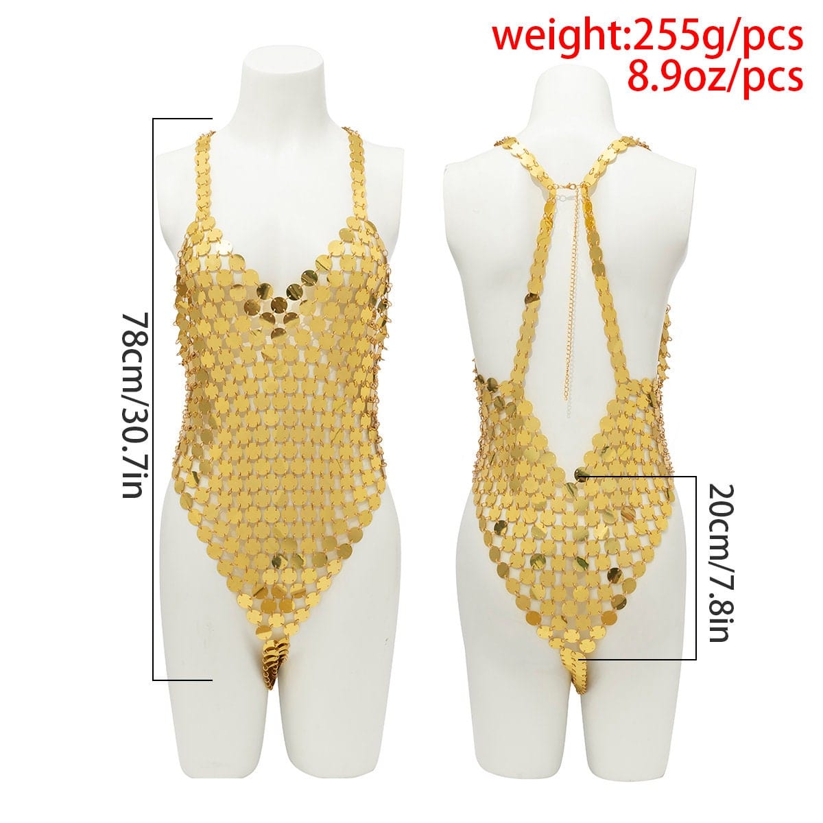 Handmade Transparent Squamous Bikini Sequin Dress - ArtGalleryZen