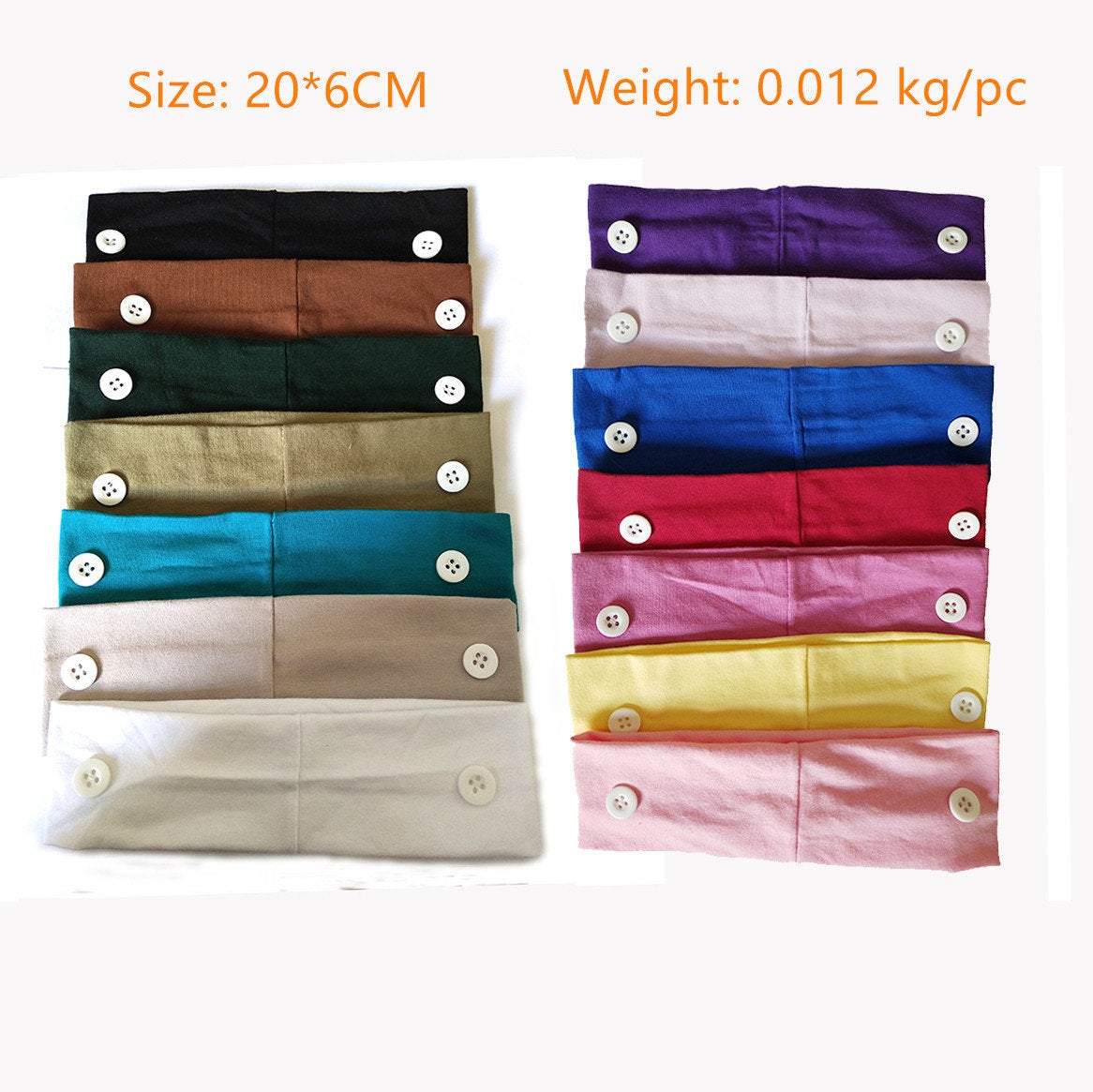 Headband with Buttons for Face Mask Holder - Yoga Sports Workout Turban Headwrap for Doctors Women Men - ArtGalleryZen