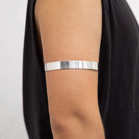 Thumbnail for Minimalist Hammered Upper Arm Cuff - ArtGalleryZen