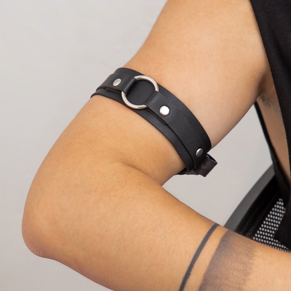 Punk PU Leather Upper Arm Cuff - ArtGalleryZen