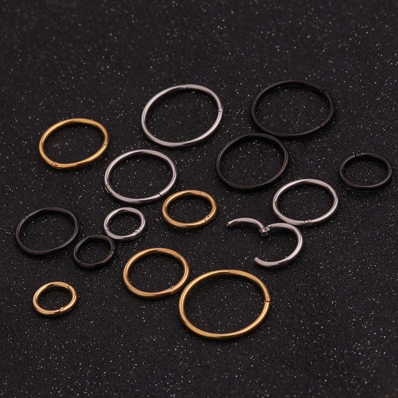 Stainless Steel 16 Gauge Nose Piercing Hoop Nose Ear Ring - ArtGalleryZen