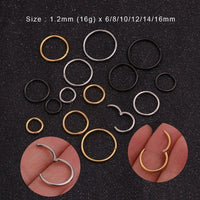 Thumbnail for Stainless Steel 16 Gauge Nose Piercing Hoop Nose Ear Ring - ArtGalleryZen