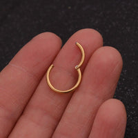 Thumbnail for Stainless Steel 16 Gauge Nose Piercing Hoop Nose Ear Ring - ArtGalleryZen