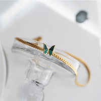 Thumbnail for Stainless Steel Gold Plated Enamel Butterfly Necklace - ArtGalleryZen