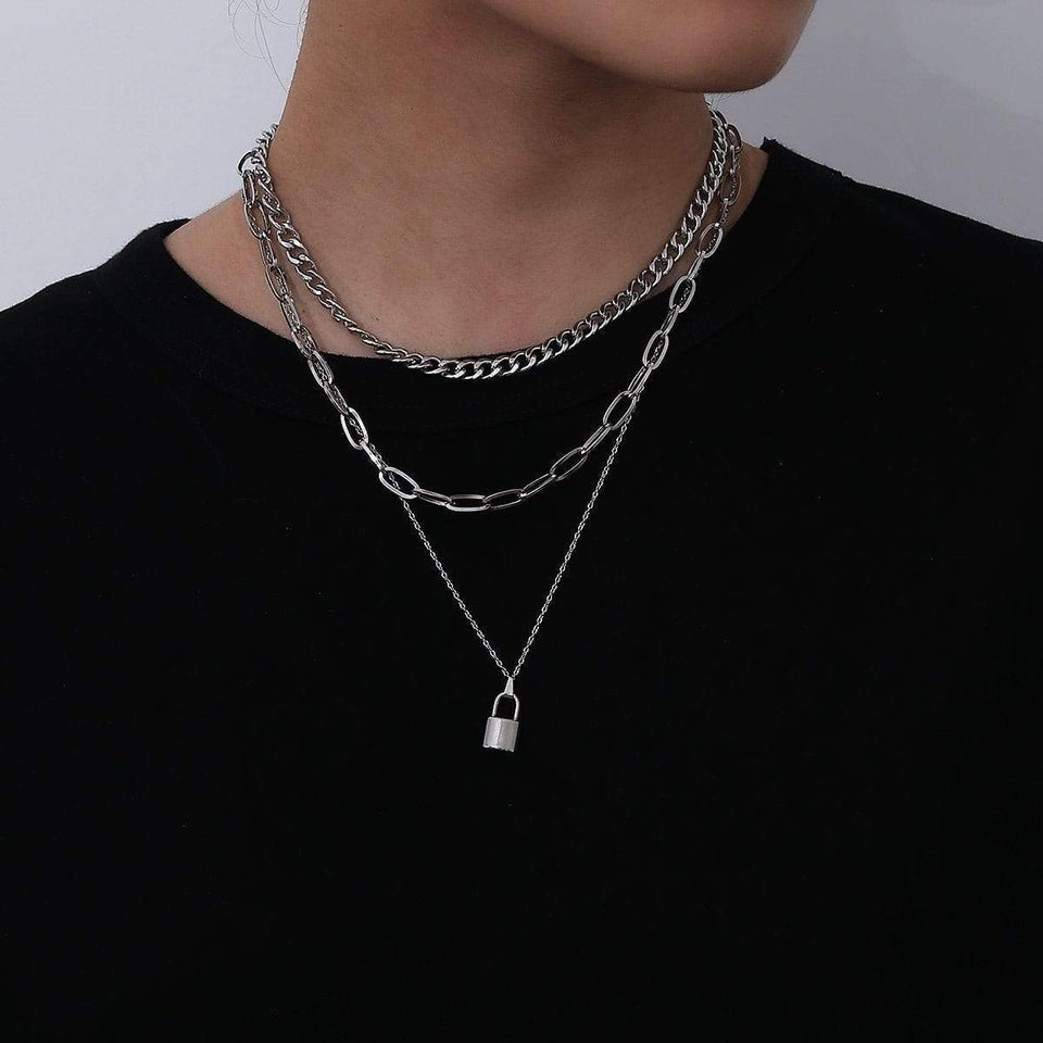 Eboy Punk Lock Chain Necklace