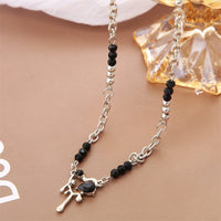 Thumbnail for Stainless Steel Rhinestone Melting Heart Necklace - ArtGalleryZen