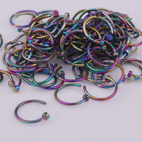 Thumbnail for Surgical Steel 22 Gauge Nose Piercing Hoop Nose Ear Ring - ArtGalleryZen