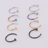 Thumbnail for Surgical Steel 22 Gauge Nose Piercing Hoop Nose Ear Ring - ArtGalleryZen