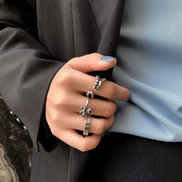 Thumbnail for Trendy 3 Pieces Silver Plated Teddy Ring Set - ArtGalleryZen