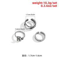 Thumbnail for Trendy 3 Pieces Silver Plated Teddy Ring Set - ArtGalleryZen
